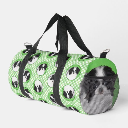 Japanse Chin Puppy Schilderen Originele Pet Dog Ar Plunjezak (Rechterhoek)