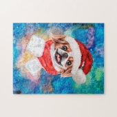 Japanse Chin Ras Hond Kerstmis Legpuzzel (Horizontaal)