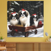 Japanse Chin Sneeuw Slede Kerst Decoratie (Insitu (Woonkamer))