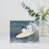 Japanse Chin Surfen Briefkaart (Staand voorkant)