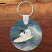 Japanse Chin Surfen Sleutelhanger (Voorkant)