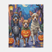 Japanse Chin Trick-or-Treating Halloween kostuums Fleece Deken (Voorkant)