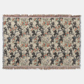 Japanse Chiyogami Ninja Patroon Gooi Deken (Voorkant)