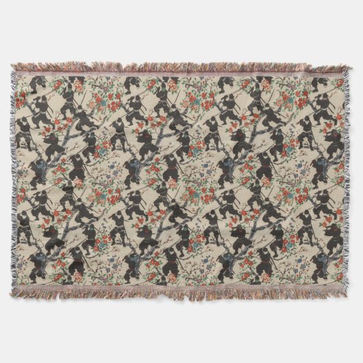 Japanse Chiyogami Ninja Patroon Gooi Deken