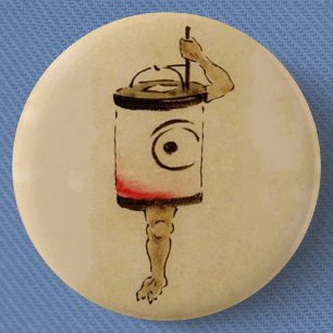 Japanse Chochin-obake (Papieren Lantern Ghost) Ronde Button 5,7 Cm