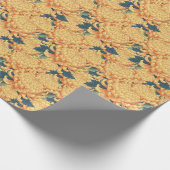 Japanse chrysanten: geel bloemmotief. cadeaupapier (Hoek)
