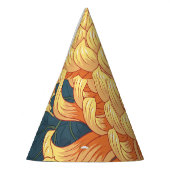 Japanse chrysanten: geel bloemmotief. feesthoedjes (Links)