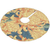 Japanse chrysanten: geel bloemmotief. kerstboom rok (Gekanteld)