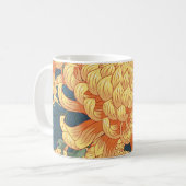 Japanse chrysanten: geel bloemmotief. koffiemok (Voorkant links)