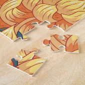 Japanse chrysanten: geel bloemmotief. legpuzzel (Zijkant)