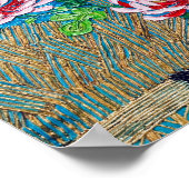 Japanse chrysanten naar Van Gogh Poster (Hoek)