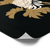 Japanse chrysanten | zwart-wit poster (Hoek)