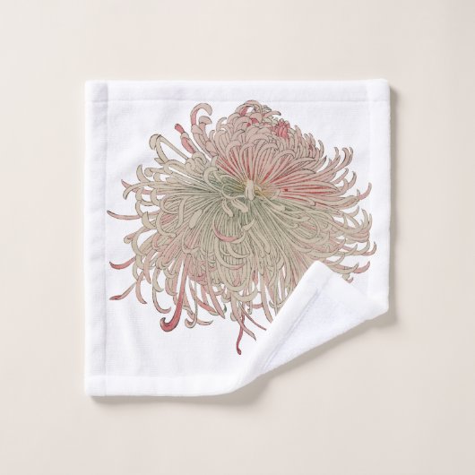 Japanse Chrysanthema Bad Handdoek (Wasdoekje)