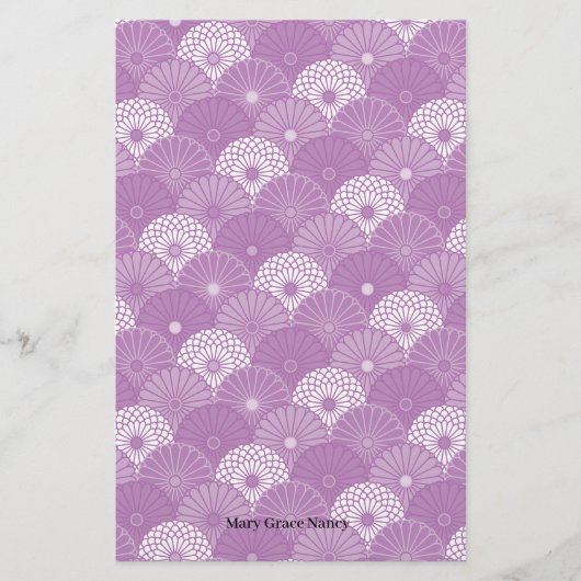 Japanse Chrysanthemum Pattern Stationery Briefpapier (Voorkant)