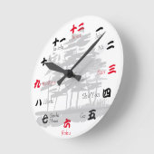 Japanse cijfers ronde klok (Hoek)