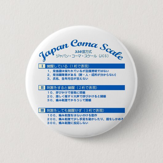Japanse coma-schaal ronde button 5,7 cm (Voorkant)