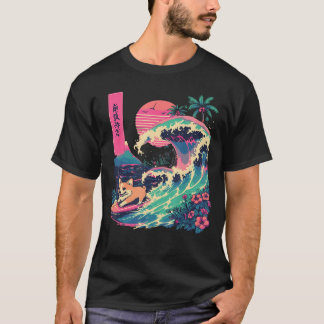 Japanse Corgi Surft Grote Golf Japan cadeau T-shirt