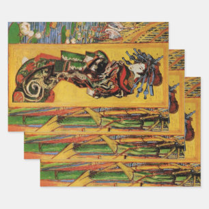 Japanse courtisane Oiran door Vincent van Gogh Inpakpapier Vel