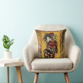 Japanse Courtisane Oiran door Vincent van Gogh Kussen