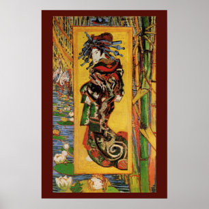Japanse courtisane Oiran door Vincent van Gogh Poster