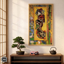 Japanse courtisane Oiran door Vincent van Gogh