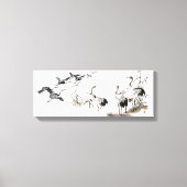 Japanse Crane Bird Wetlands Wildlife Stretted Canvas Afdruk (Voorkant)