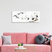 Japanse Crane Bird Wetlands Wildlife Stretted Canvas Afdruk (Insitu (Woonkamer))