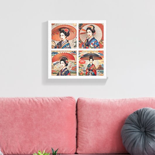 Japanse cultuur canvas afdruk (Insitu (Woonkamer))