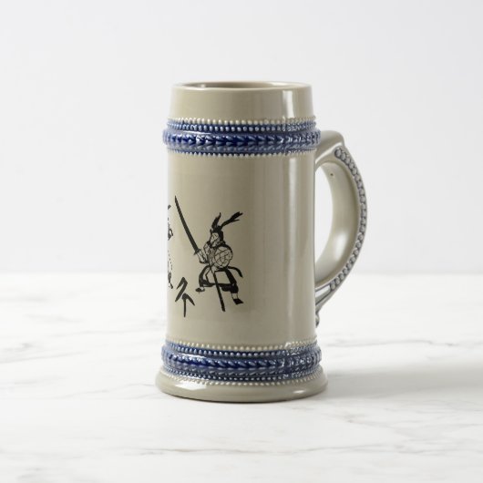 Japanse Cultuur Samurai Bierpul (Voorkant rechts)