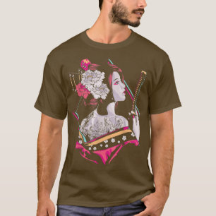 Japanse Cultuur Samurai Cherry Blossom Sakura Gei T-shirt
