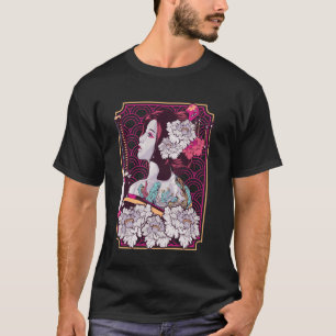 Japanse Cultuur Samurai Kersenbloesem Sakura Gei T-shirt