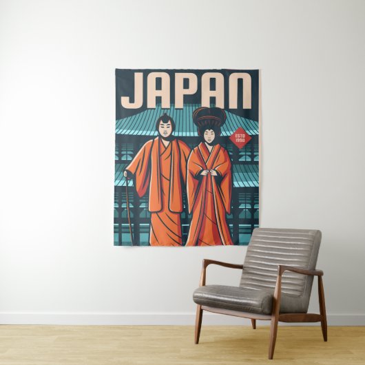 Japanse cultuur wandkleed (In situ)