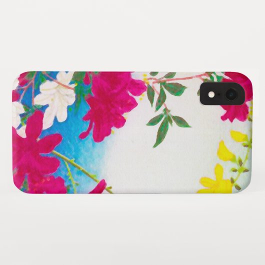 Japanse dagleugens - magenta, geel blauw Case-Mate iPhone case (Achterkant (horizontaal))