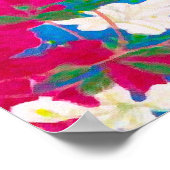 Japanse dagleugens - magenta, geel blauw poster (Hoek)