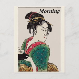 Japanse dame, briefkaart