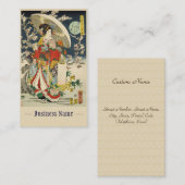 Japanse  dame Geisha Portret Art Business Visitekaartje (Voorkant / Achterkant)