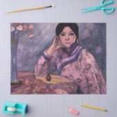 Japanse Dame met een Parfum Fles Tissuepapier (Craft)