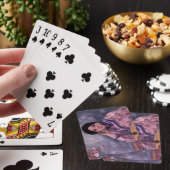 Japanse dame met een parfumfles pokerkaarten (Insitu)