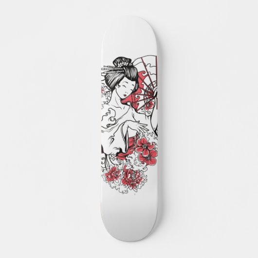 Japanse dame persoonlijk skateboard (Voorkant)