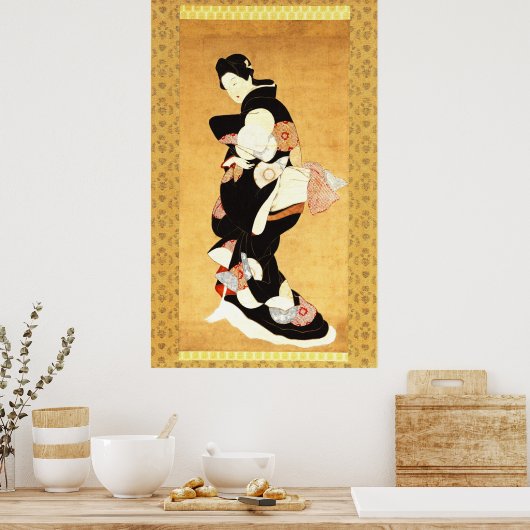 Japanse dame poster (Keuken)
