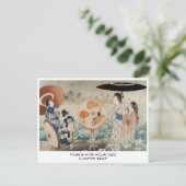 japanse dames met paraplu briefkaart (Staand voorkant)