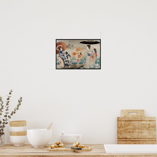 japanse dames met paraplu poster (Keuken)