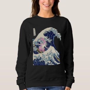 Japanse dampgolf esthetische 90s Art Kanagawa Wave Trui