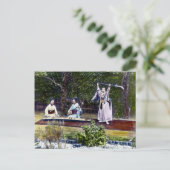 Japanse danseres en muzikanten  briefkaart (Staand voorkant)