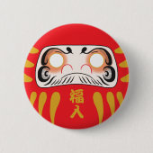 Japanse Daruma (No Eyes) Button Pin (Voorkant)
