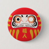 Japanse Daruma (One Eye) Button Pin (Voorkant)