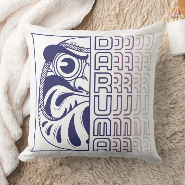 Japanse Daruma Pop Illustratie Kussen (Deken)
