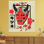 Japanse demon canvas afdruk (Insitu (Woonkamer))