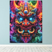 Japanse Demon Canvas Print (Insitu (Houten vloer))