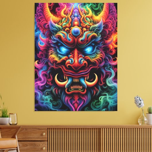 Japanse Demon Canvas Print (Insitu (Woonkamer))